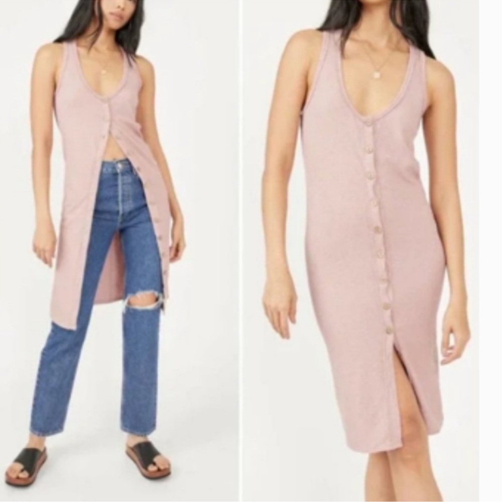 Free People Gia Long Vest NWT Size Medium H3